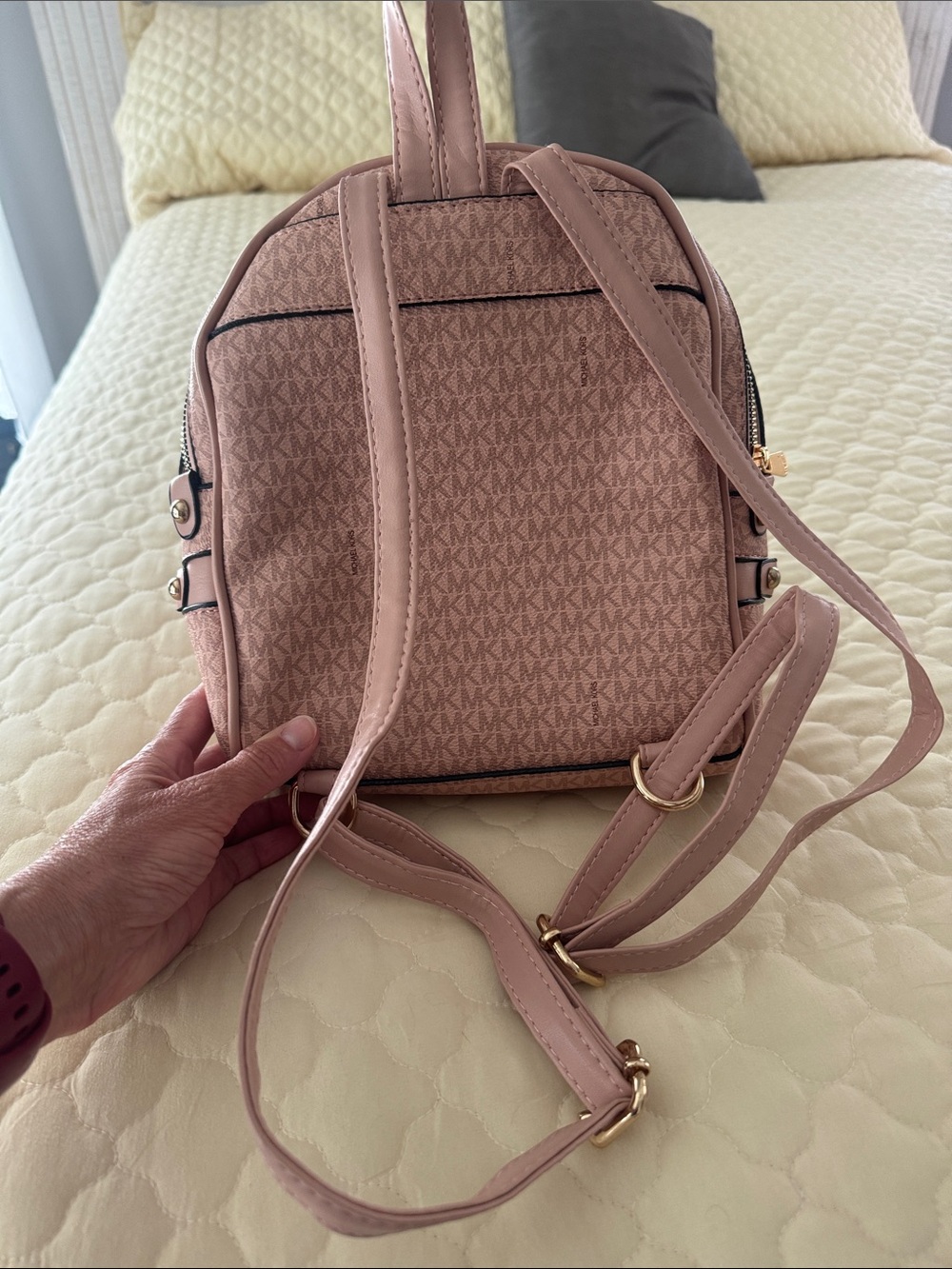 Michael Kors Dusty Pink Signature Mini Backpack - Picture 2 of 4
